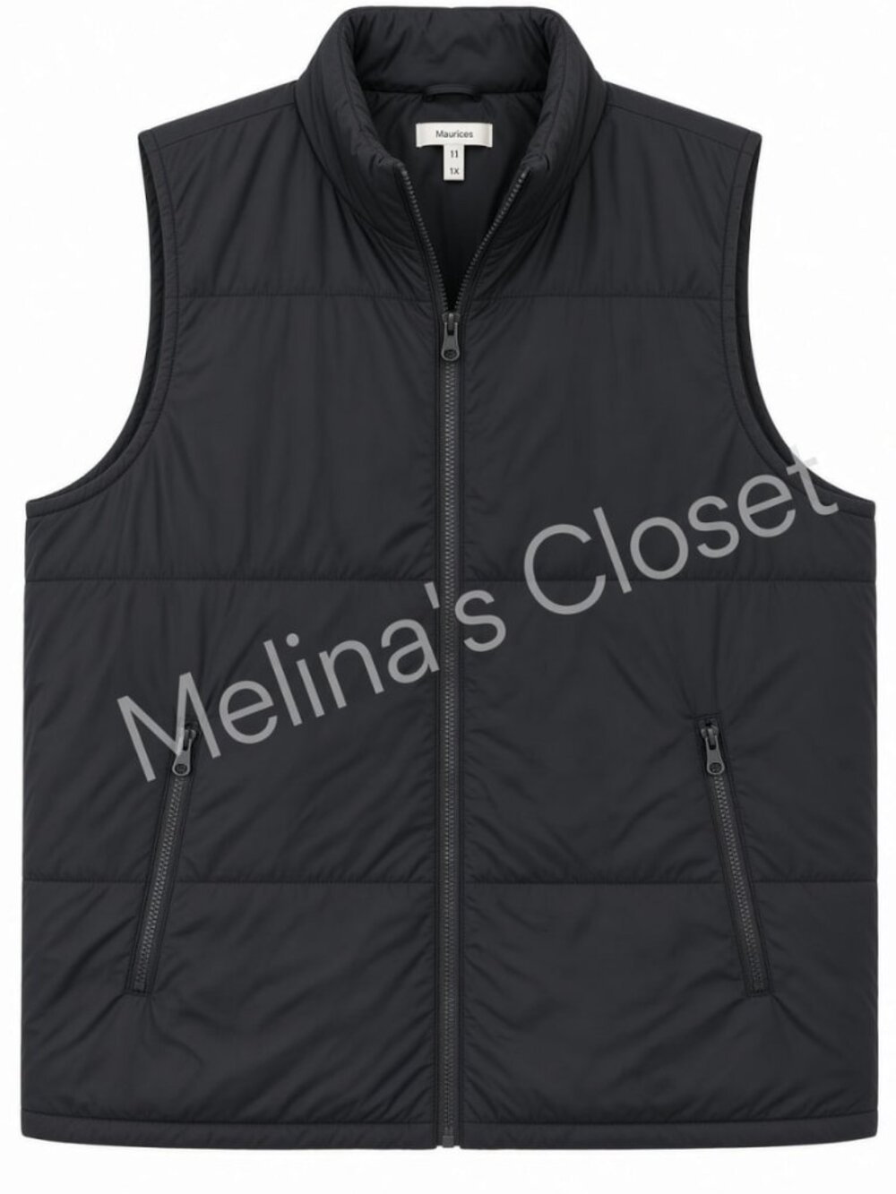 Maurices Black Puffer Vest – 1X